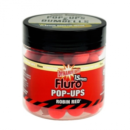 Бойлы Dynamite Baits Fluro Robin Red Pop-Ups & Dumbells 15мм/100г 