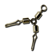 Вертлюг потрійний Phoenix Q-shape three way swivels with double side line clips
