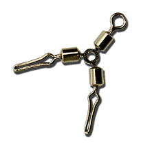 Вертлюг потрійний Phoenix Q-shape three way swivels with double side line clips