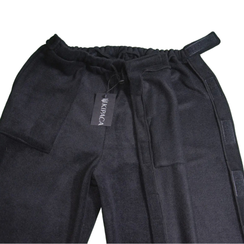 Адаптивні штани при травмуванні ніг, фліс Kirasa чорні (Арт KI4224)