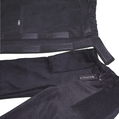 Адаптивні штани при травмуванні ніг, фліс Kirasa чорні (Арт KI4224)