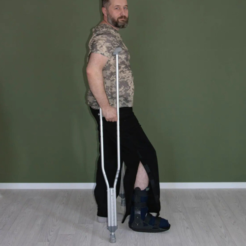 Адаптивні штани при травмуванні ніг, фліс Kirasa чорні (Арт KI4224)