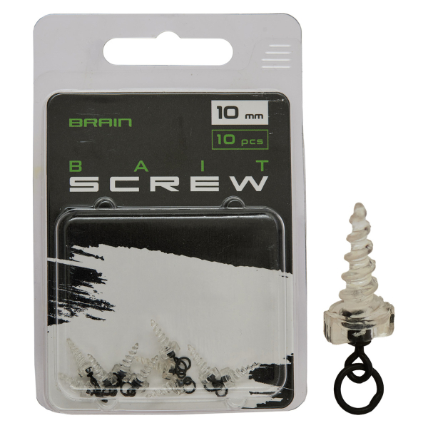 Винт для бойлов Brain Bait Screw 10mm (10 шт/уп) Clear SGXA-09