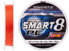 Шнур Favorite Smart PE 8x 150м (red orange)