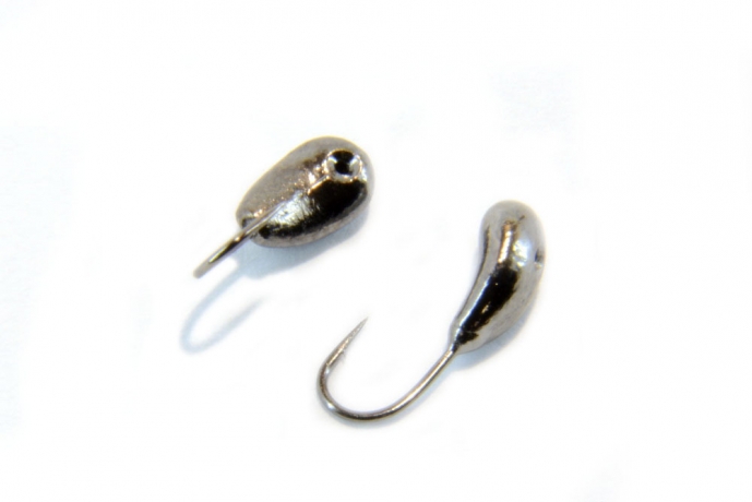 Мормышка вольфрамовая Fishing Roi Башмачек с отверстием 4мм (никель)