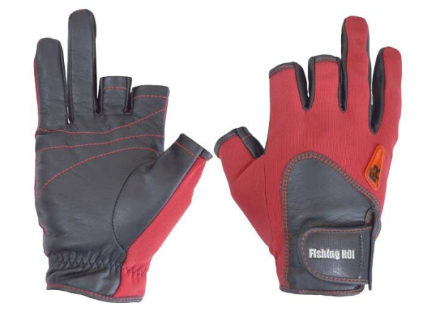 Перчатка спиннингиста Fishing ROI WK-11 red (с 2 пальц.)