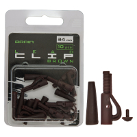 Безопасная клипса Brain Lead Clip With Stopper 34mm Brown (10 шт/уп) SGXA-90472