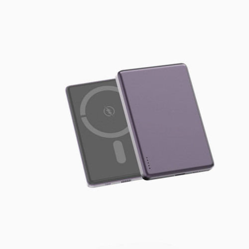 Power Bank Aspor A381 Magnetic Wireless 5000mAh (Type-C/20W)- фіолетовий (900155)