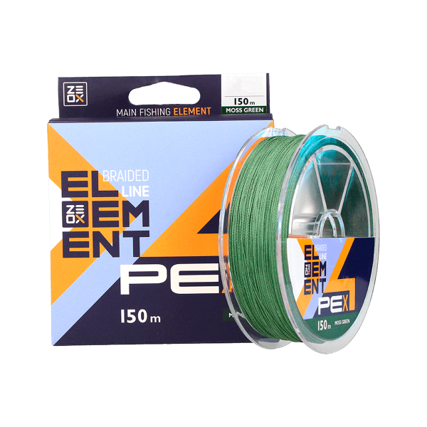 Шнур ZEOX Element PE X4 Moss Green 150м #3.5