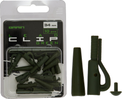 Безопасная клипса Brain Lead Clip With Stopper 34mm Green (10 шт/уп) SGXA-90472
