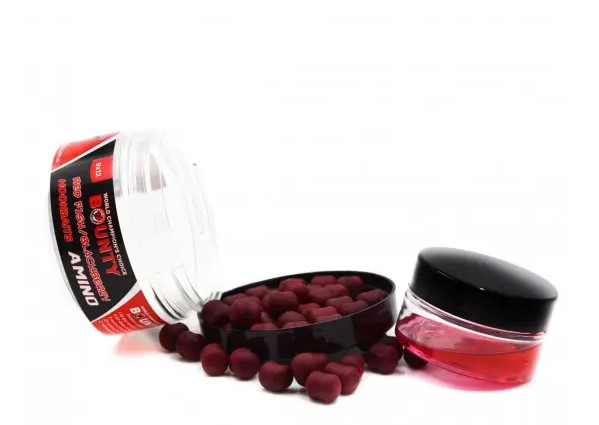 Бойлы насадочные в дипе серия "AMINO" "RED FISH / BLACKBERRY"