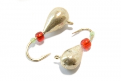 Блешня вольфрамова Крапля з петелькою 5мм (срібло)