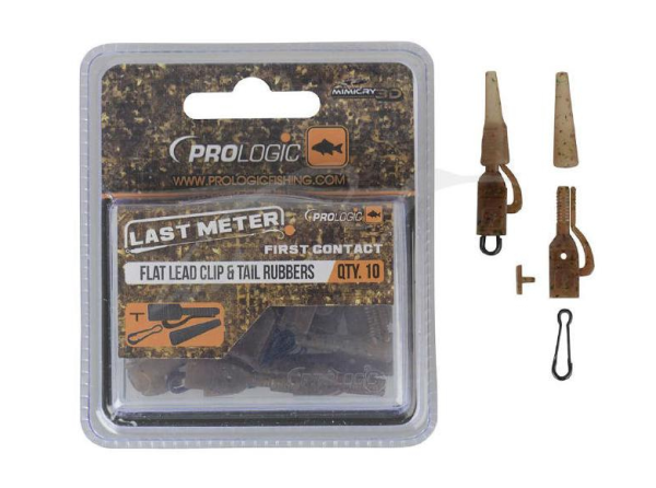 Кліпса Prologic LM Mimicry Flat Leadclip W/Tailrubber & Speed Link 10шт