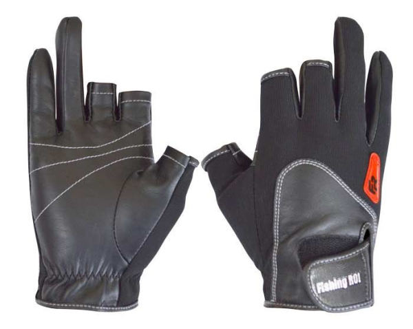 Перчатка спиннингиста Fishing ROI WK-11 black (с 2 пальц.)