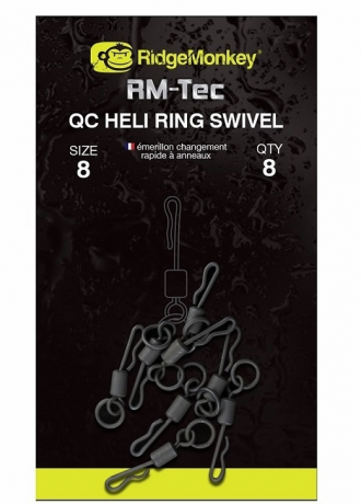 Быстросьемный вертлюг з колечком Ridge Monkey RM-Tec Quick Change Heli Ring Swivel 
