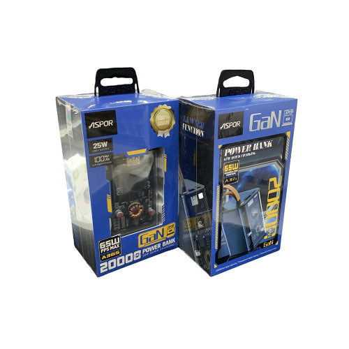 Power Bank Aspor A365 Notebook Series 20000mAh 65W (USB/Type-C)- графіт (900139)