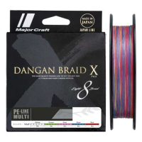 Шнур Major Craft DANGAN X, x8, MULTI COLOR
