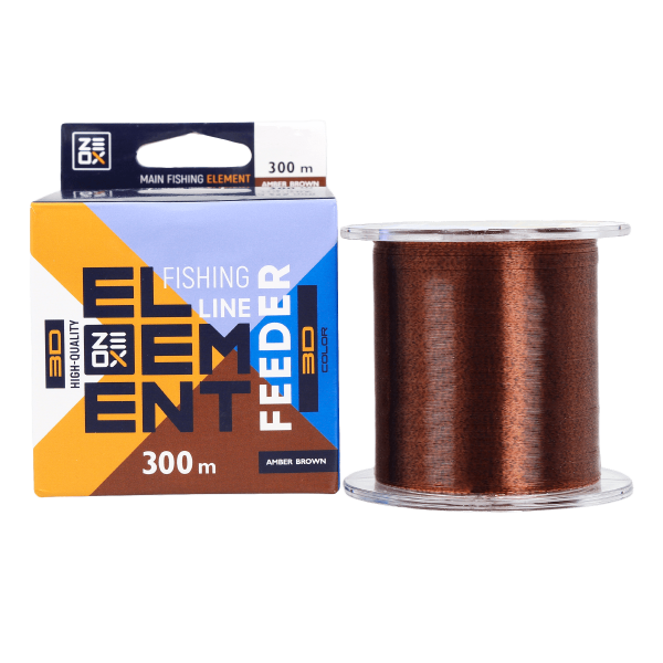 Волосінь ZEOX 3D Element Feeder 300м Amber Brown 0.330мм