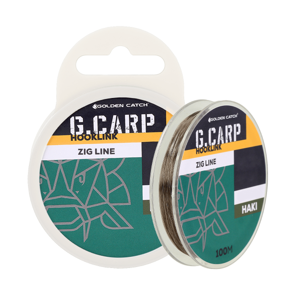 Повідковий матеріал для Zig Rig GC G.Carp Zig Line 100м 0.23мм 4.2кг Khaki