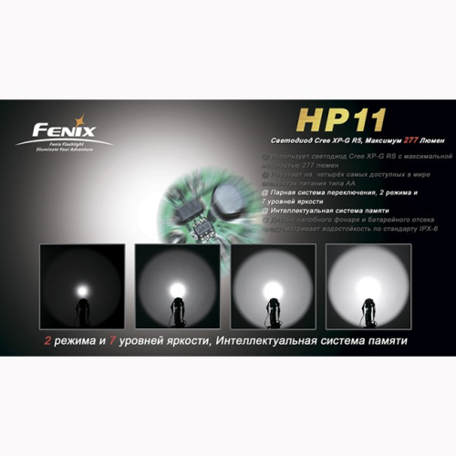 Фонарь Fenix HP11 Cree XP-G (R5 чёрный)