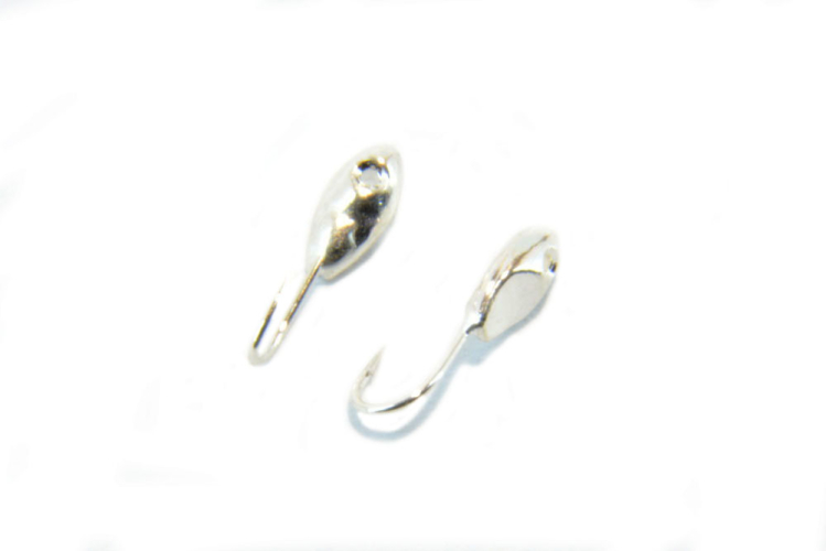 Мормышка вольфрамовая Fishing Roi Семечка с отверстием 2.5мм (чёрный никель)