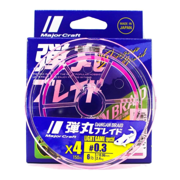 Шнур Major Craft DANGAN, x4 UL, PINK