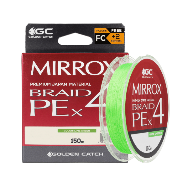 Шнур GC Mirrox PE X4 150м Lime Green #0.8