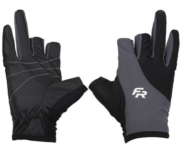 Перчатка спиннингиста Fishing ROI W9 black-gray (с 2 пальц.)