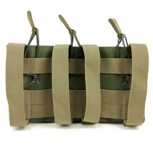 Подсумок для 3 магазинов универсальный АК олива (LE2085)