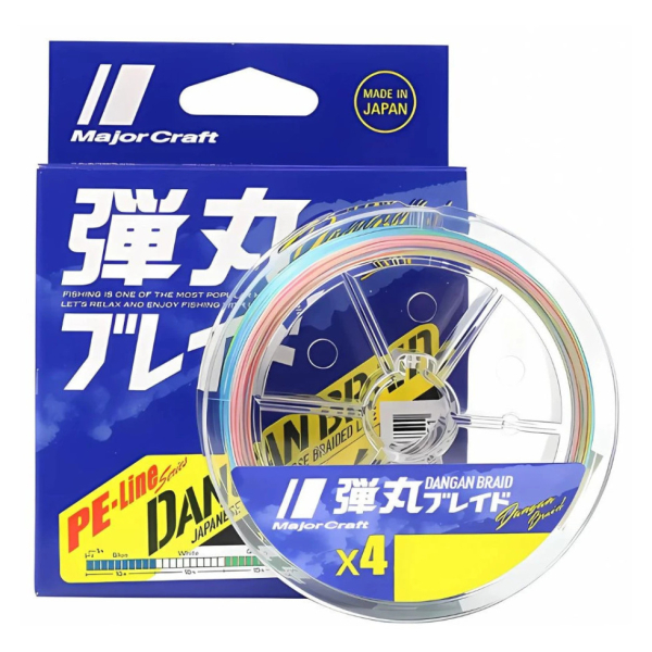 Шнур Major Craft DANGAN, x4, MULTI COLOR