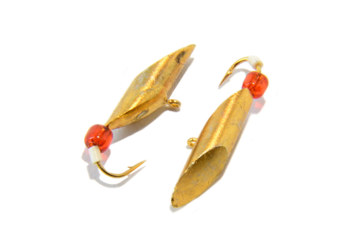 Мормышка вольфрамовая №55 Кастмастер с ушком 3мм (Золото)