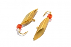 Мормышка вольфрамовая №55 Кастмастер с ушком 3мм (Золото)