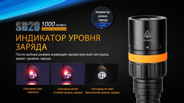 Підводний ліхтар Fenix SD20 Cree XM-L 2 U2