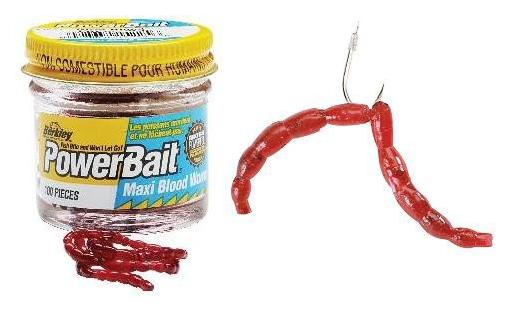 Силиконовый мотыль Berkley "Power Blood Worm"