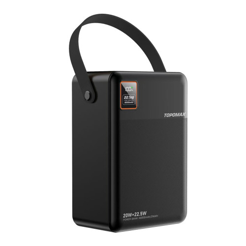 Power Bank Topomax Travel Series 80000mAh (4USB/Type-C/Micro/Lightning/22.5W)- чорний (900164)