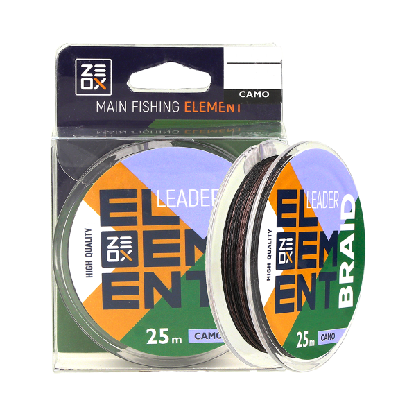 Повідковий матеріал ZEOX Element Leader Braid 25м Camo 0.14мм