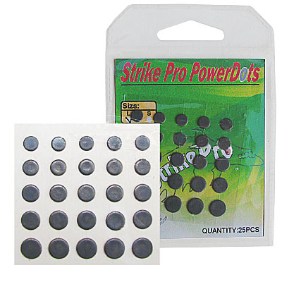 Обтяжувач Strike Pro Power Dots Black M (0.07-0.16г) для приманок (25шт)