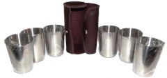 Набір металевих чарок 130 мл в чохлі (6шт)