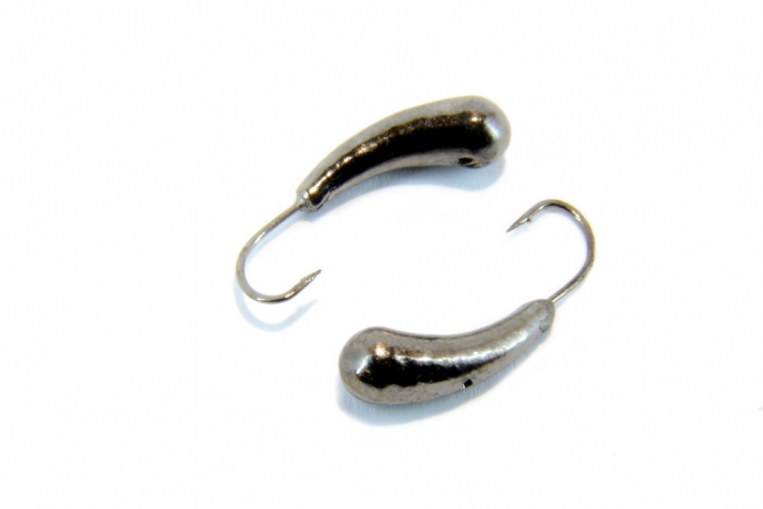 Мормышка вольфрамовая Fishing Roi Уралка с отверстием 3.5мм (чёрный никель) 