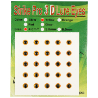 Очі Strike Pro для приманок 3D 4мм Yellow (25шт)