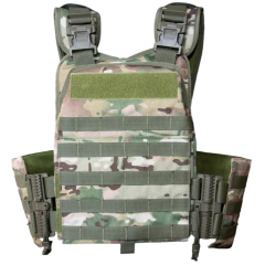 Плитоноска з швидкоскидом та кишенями кордура Kirasa мультикам (Арт.KI1050)