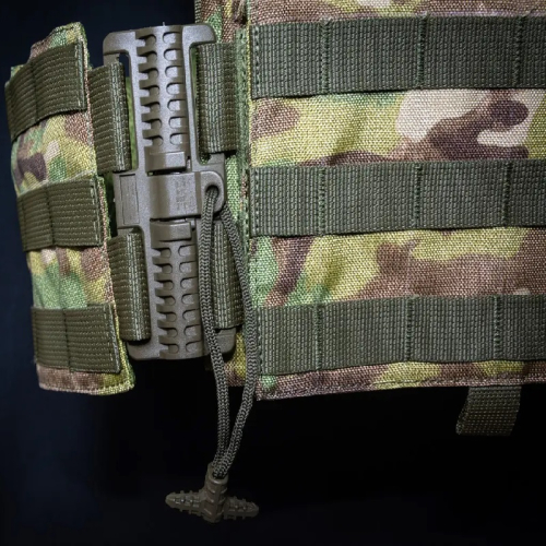 Плитоноска з швидкоскидом та кишенями кордура Kirasa мультикам (Арт.KI1050)