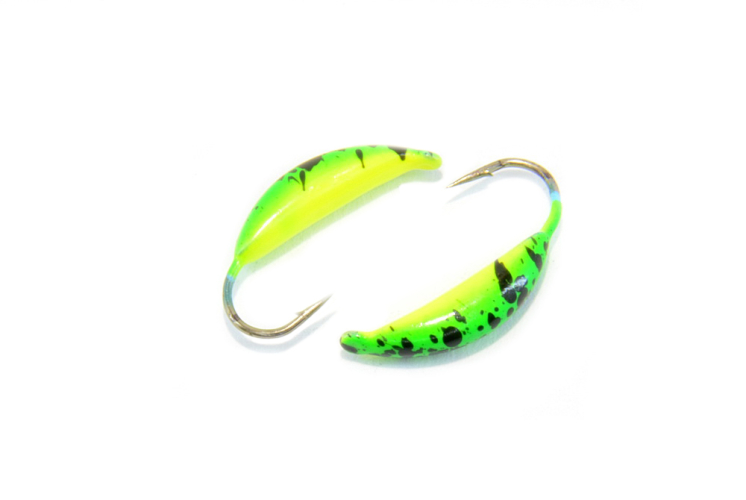 Блешня вольфрамова Банан 2 мм (зелено-жовтий)