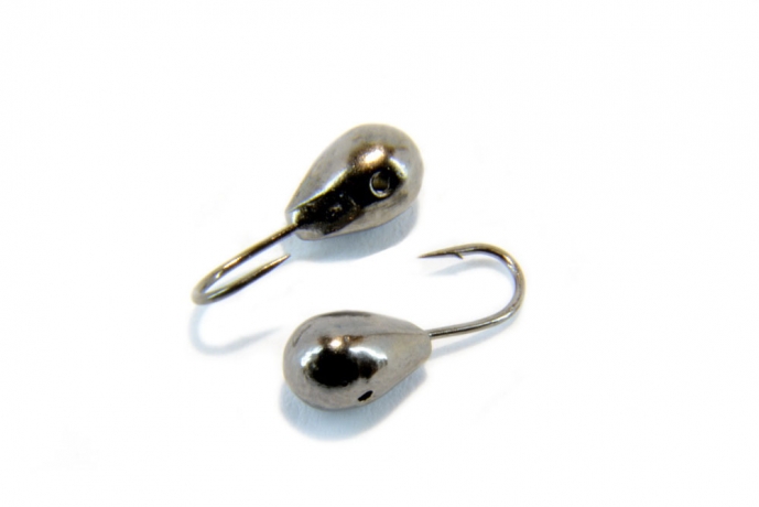 Мормышка вольфрамовая Fishing Roi Капля с отверстием 3мм (черный никель)