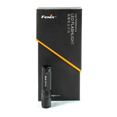 Фонарь Fenix E05 R2 черный в подарочной упаковке