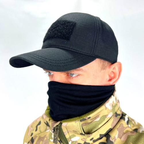 Кепка бейсболка для поліції під шеврон чорна (LE2956)