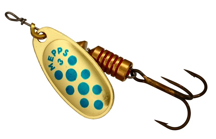 Блесна Mepps Comet Decore желтые/голубые точки