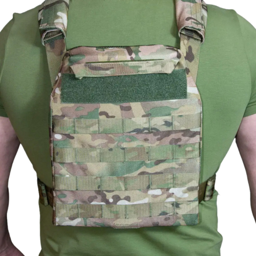 Плитоноска полегшена з кордури Kirasa мультикам (Арт.KI1012)