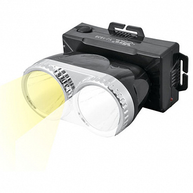 Ліхтар Luxury на лоб LUXURY 1838. 1W white + 1W yellow 