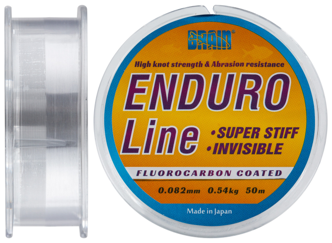 Леска Brain Enduro 50 m 0,082 mm #0.25, 0.54 kg, 1.2 lb, ц.: smoke